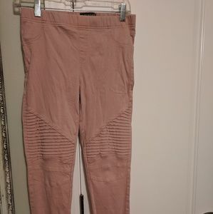 Dusty Pink Moto Jeggings